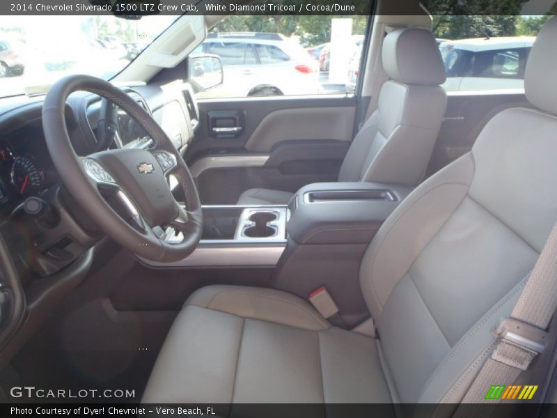 White Diamond Tricoat / Cocoa/Dune 2014 Chevrolet Silverado 1500 LTZ Crew Cab