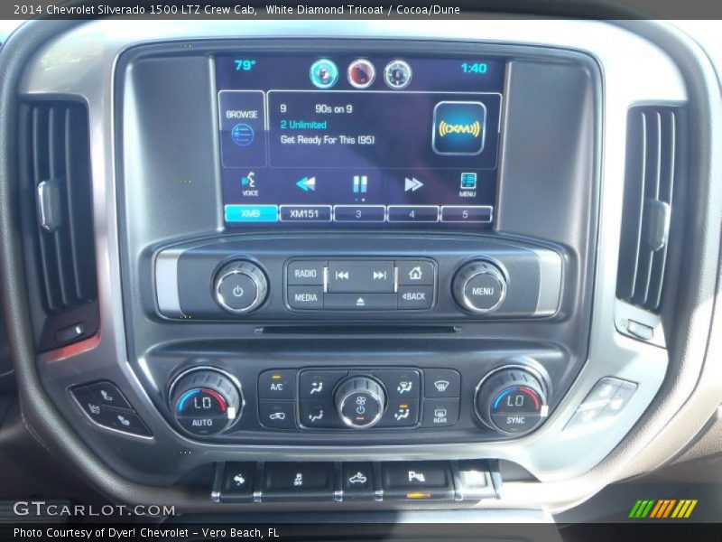 White Diamond Tricoat / Cocoa/Dune 2014 Chevrolet Silverado 1500 LTZ Crew Cab