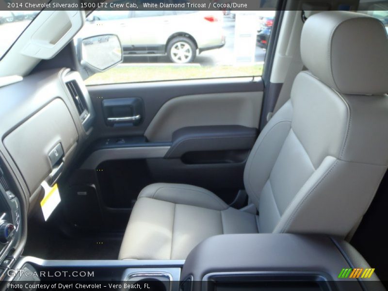 White Diamond Tricoat / Cocoa/Dune 2014 Chevrolet Silverado 1500 LTZ Crew Cab