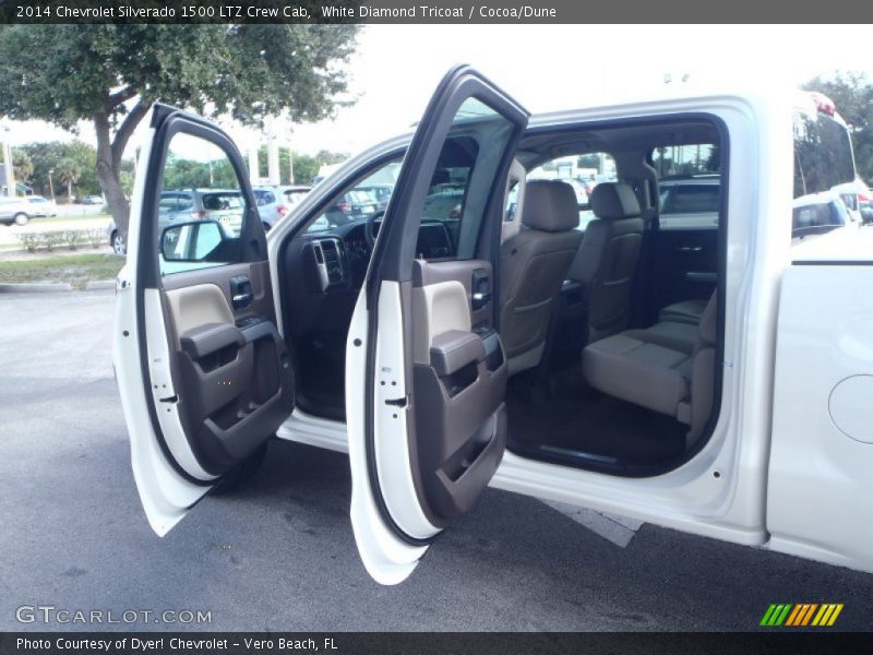 White Diamond Tricoat / Cocoa/Dune 2014 Chevrolet Silverado 1500 LTZ Crew Cab