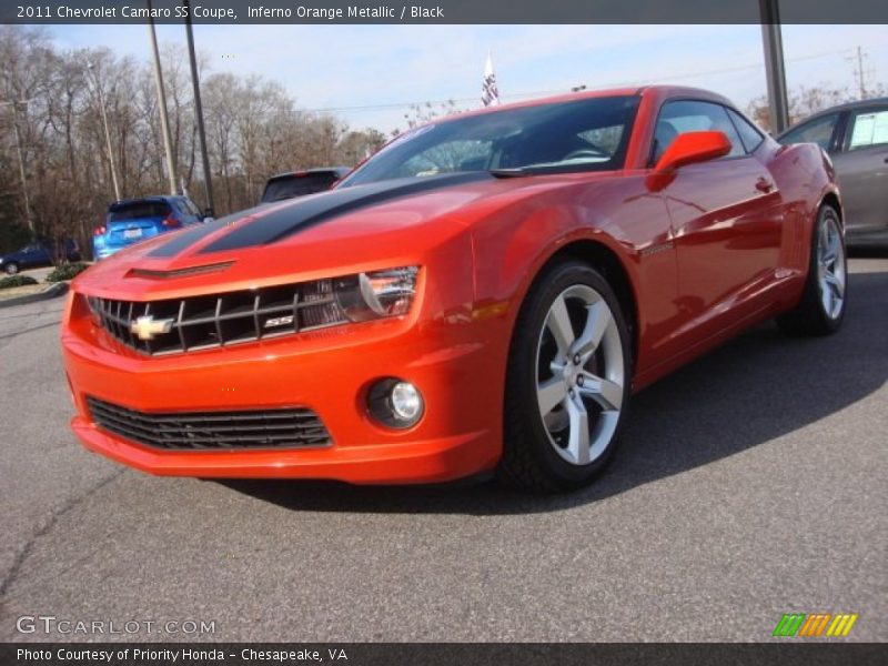 Inferno Orange Metallic / Black 2011 Chevrolet Camaro SS Coupe