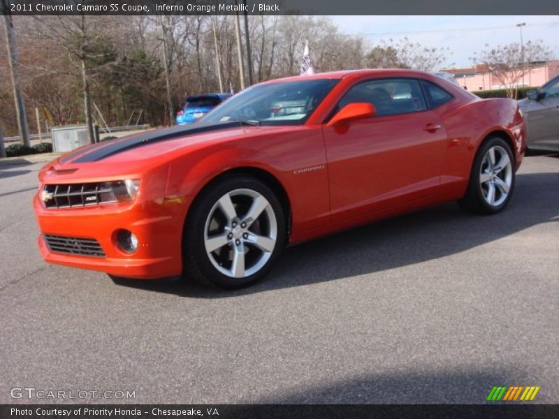 Inferno Orange Metallic / Black 2011 Chevrolet Camaro SS Coupe