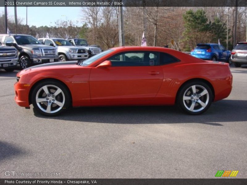 Inferno Orange Metallic / Black 2011 Chevrolet Camaro SS Coupe