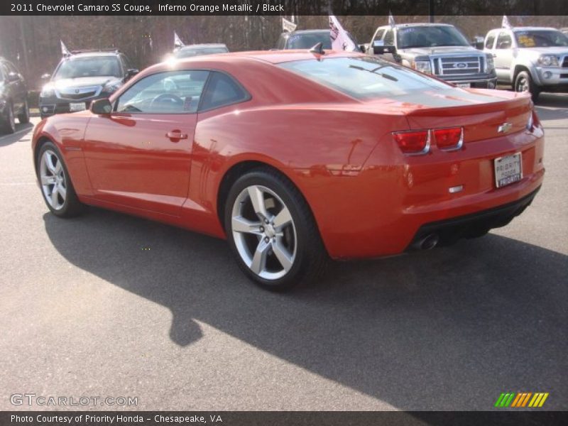Inferno Orange Metallic / Black 2011 Chevrolet Camaro SS Coupe