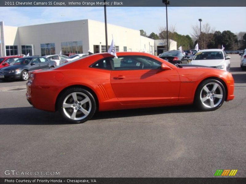 Inferno Orange Metallic / Black 2011 Chevrolet Camaro SS Coupe