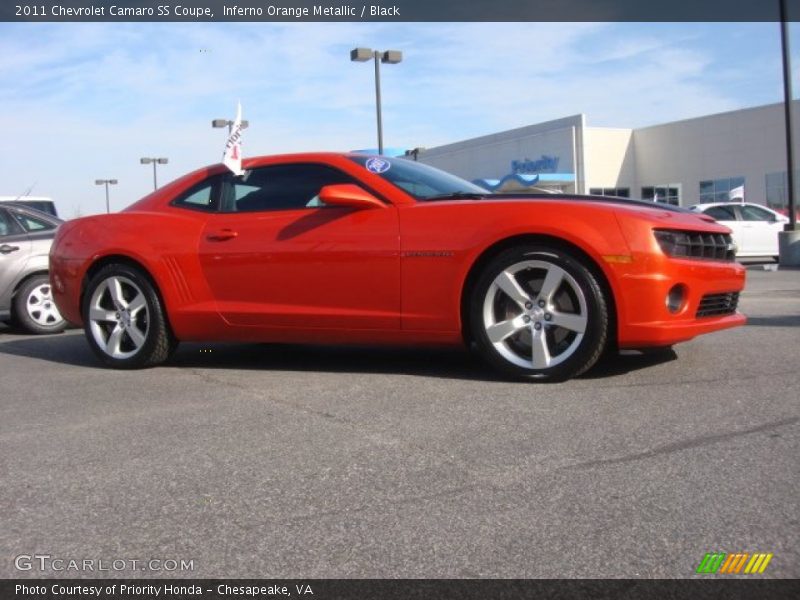 Inferno Orange Metallic / Black 2011 Chevrolet Camaro SS Coupe