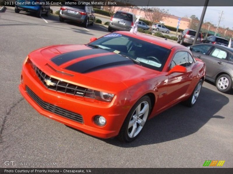 Inferno Orange Metallic / Black 2011 Chevrolet Camaro SS Coupe