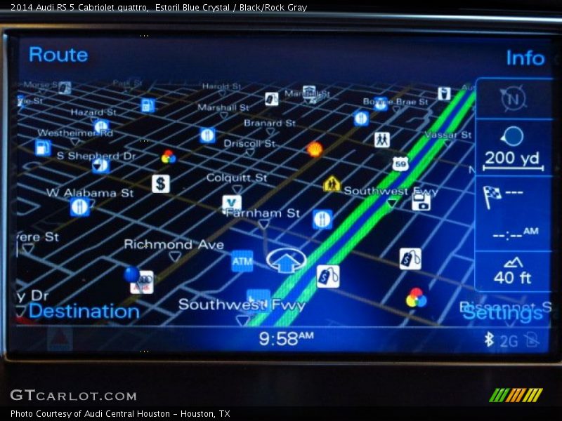 Navigation of 2014 RS 5 Cabriolet quattro