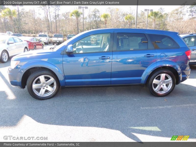 Surf Blue Pearl / Dark Slate Gray/Light Graystone 2009 Dodge Journey SXT AWD