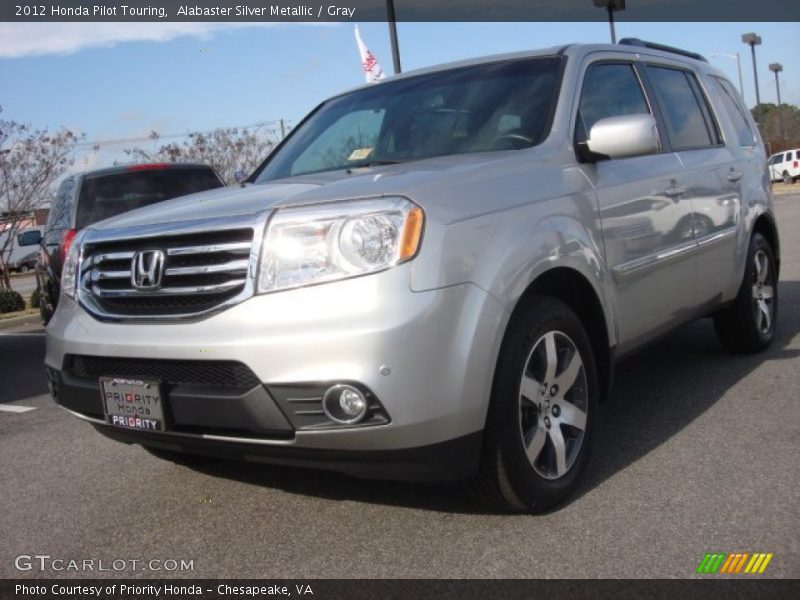 Alabaster Silver Metallic / Gray 2012 Honda Pilot Touring