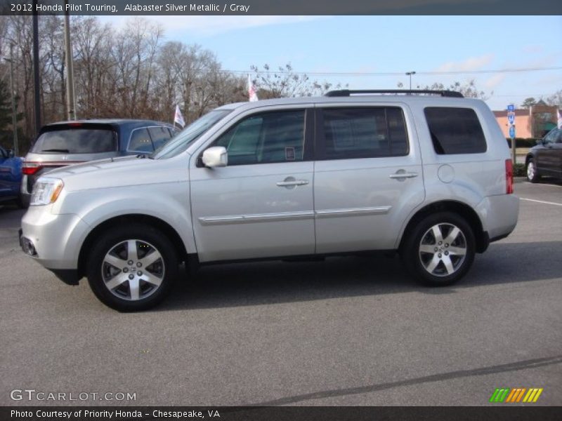 Alabaster Silver Metallic / Gray 2012 Honda Pilot Touring