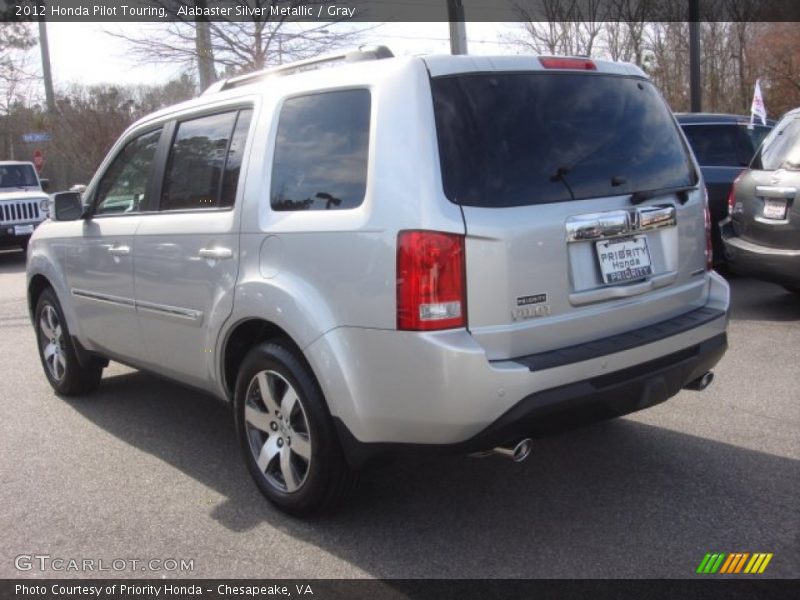 Alabaster Silver Metallic / Gray 2012 Honda Pilot Touring