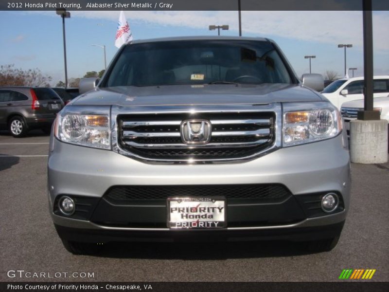 Alabaster Silver Metallic / Gray 2012 Honda Pilot Touring