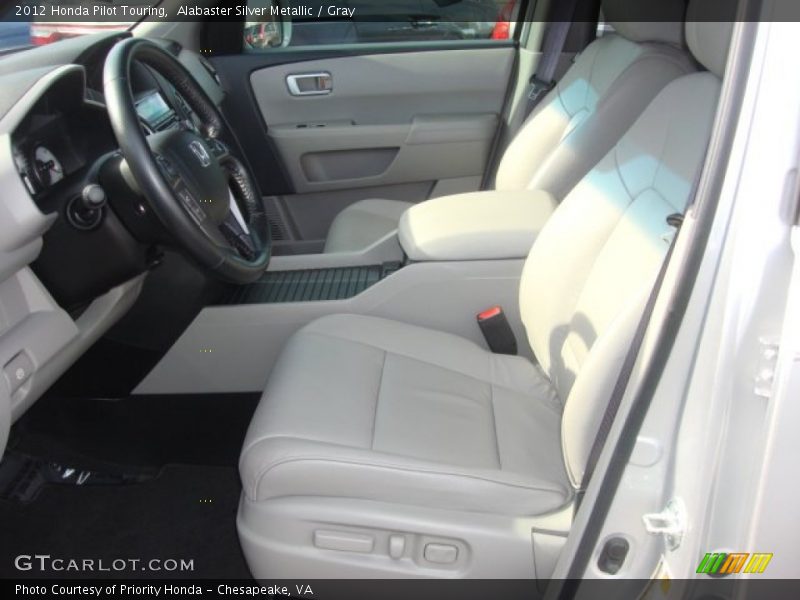 Alabaster Silver Metallic / Gray 2012 Honda Pilot Touring
