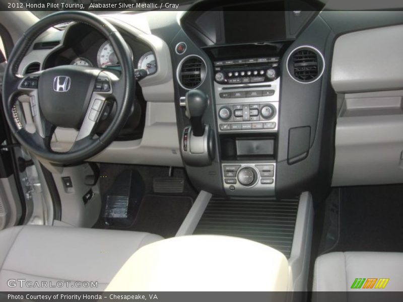 Alabaster Silver Metallic / Gray 2012 Honda Pilot Touring