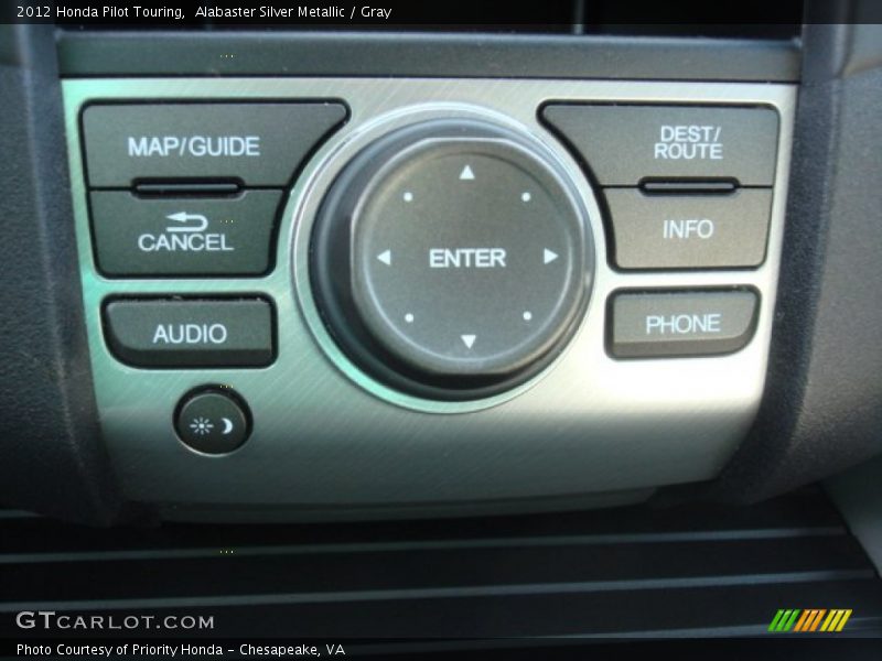 Alabaster Silver Metallic / Gray 2012 Honda Pilot Touring