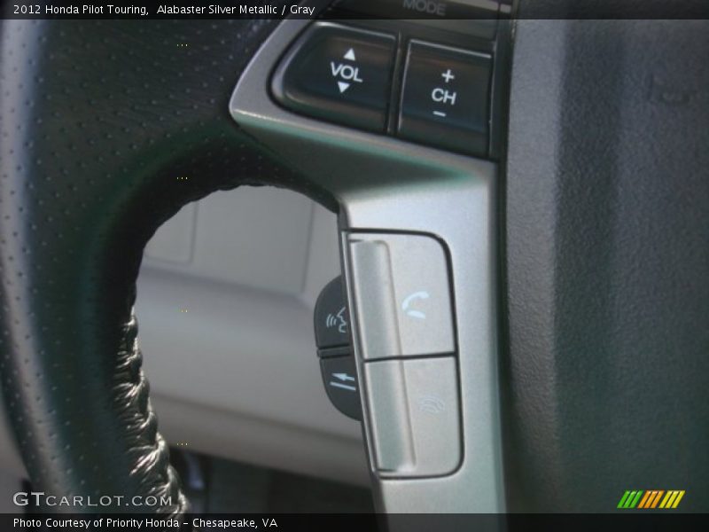 Alabaster Silver Metallic / Gray 2012 Honda Pilot Touring