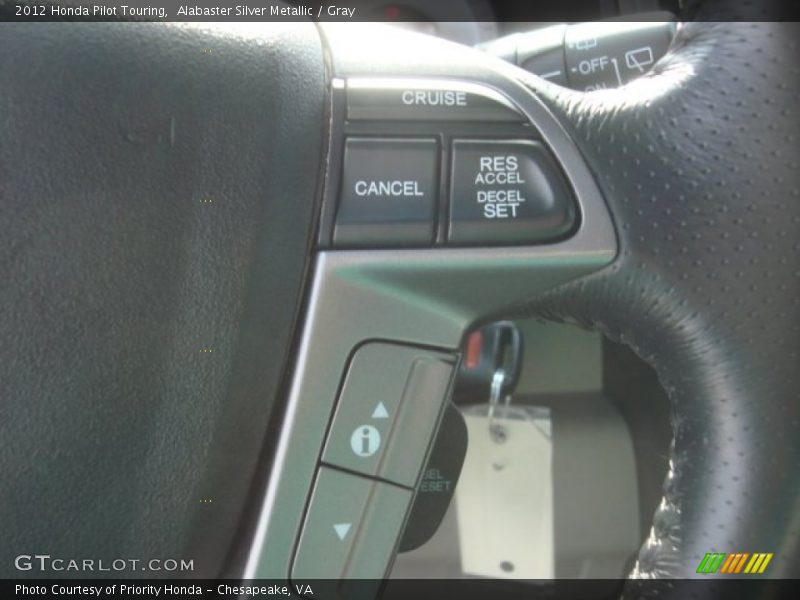Alabaster Silver Metallic / Gray 2012 Honda Pilot Touring