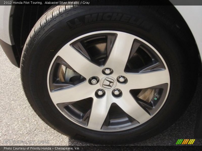 Alabaster Silver Metallic / Gray 2012 Honda Pilot Touring