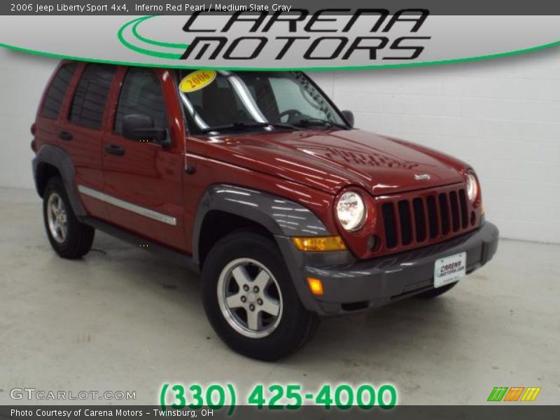 Inferno Red Pearl / Medium Slate Gray 2006 Jeep Liberty Sport 4x4