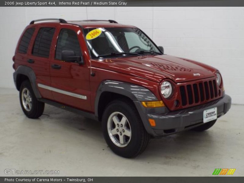 Inferno Red Pearl / Medium Slate Gray 2006 Jeep Liberty Sport 4x4