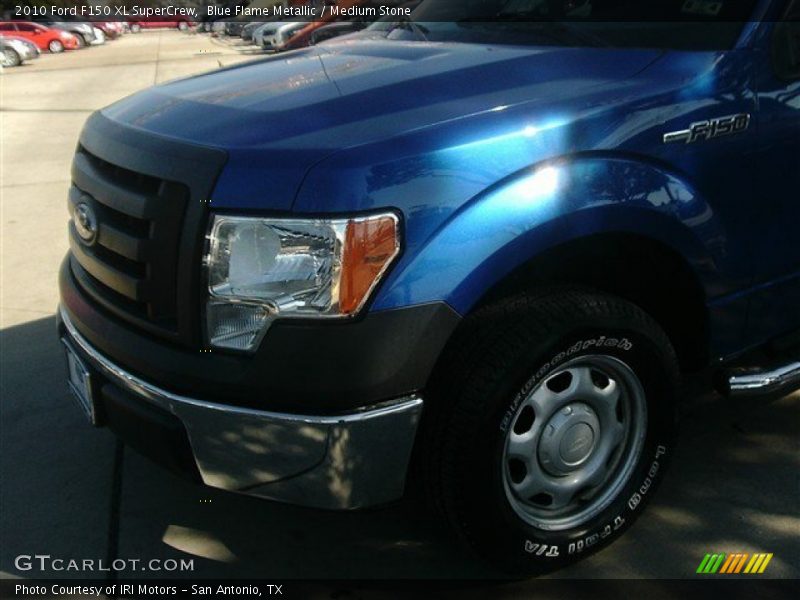 Blue Flame Metallic / Medium Stone 2010 Ford F150 XL SuperCrew