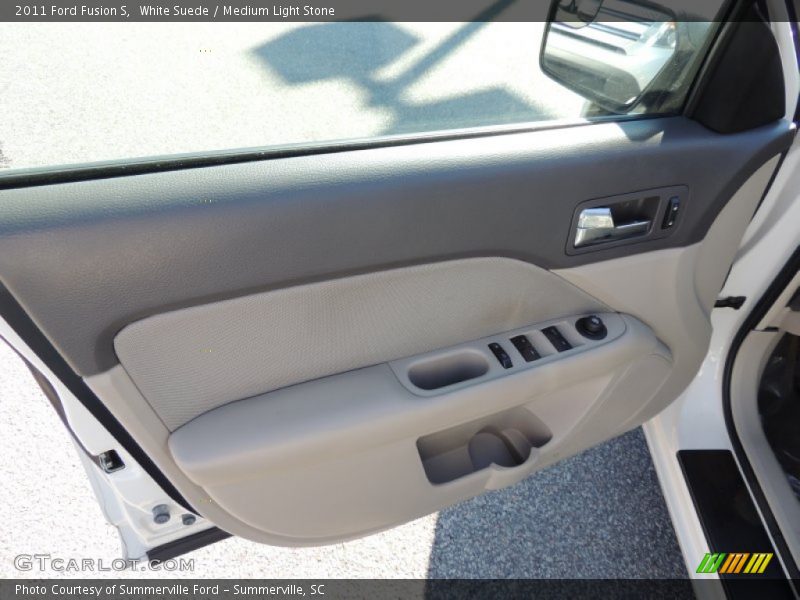 White Suede / Medium Light Stone 2011 Ford Fusion S