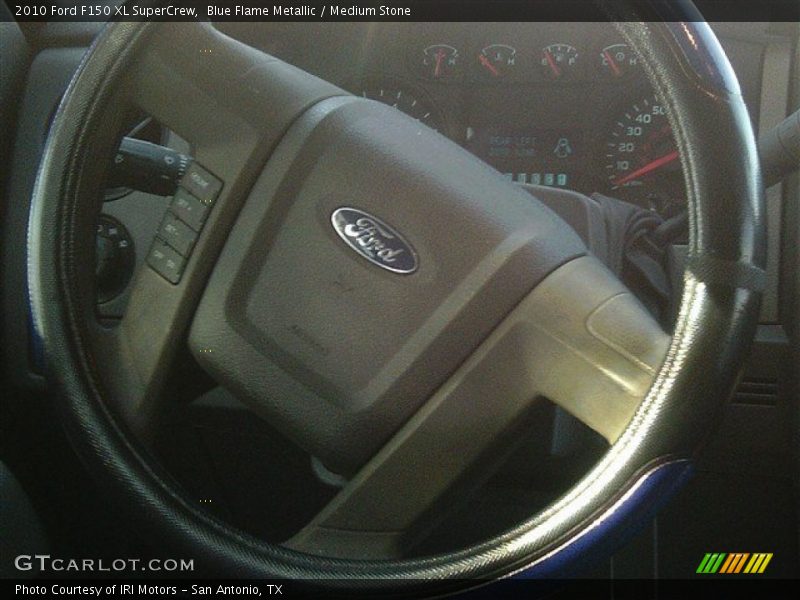 Blue Flame Metallic / Medium Stone 2010 Ford F150 XL SuperCrew