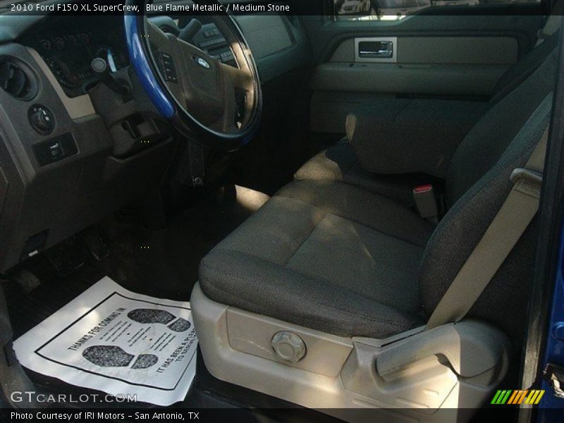 Blue Flame Metallic / Medium Stone 2010 Ford F150 XL SuperCrew