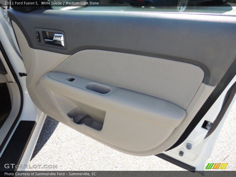 White Suede / Medium Light Stone 2011 Ford Fusion S