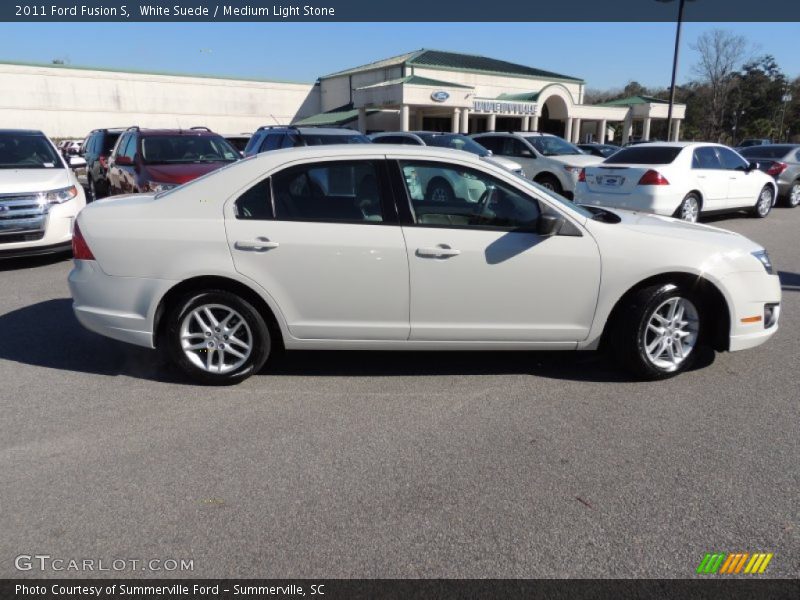 White Suede / Medium Light Stone 2011 Ford Fusion S