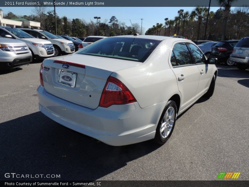 White Suede / Medium Light Stone 2011 Ford Fusion S