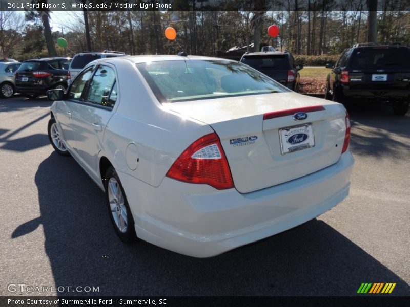 White Suede / Medium Light Stone 2011 Ford Fusion S