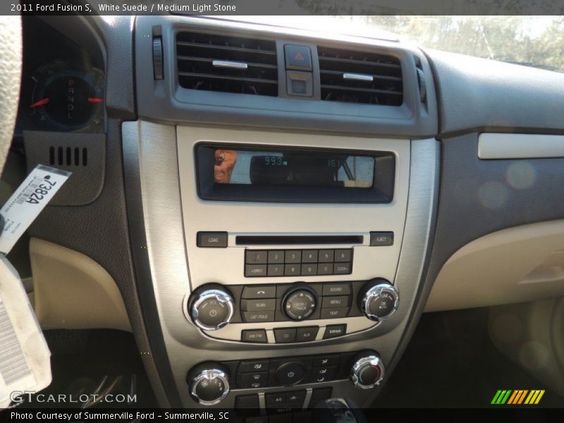 White Suede / Medium Light Stone 2011 Ford Fusion S