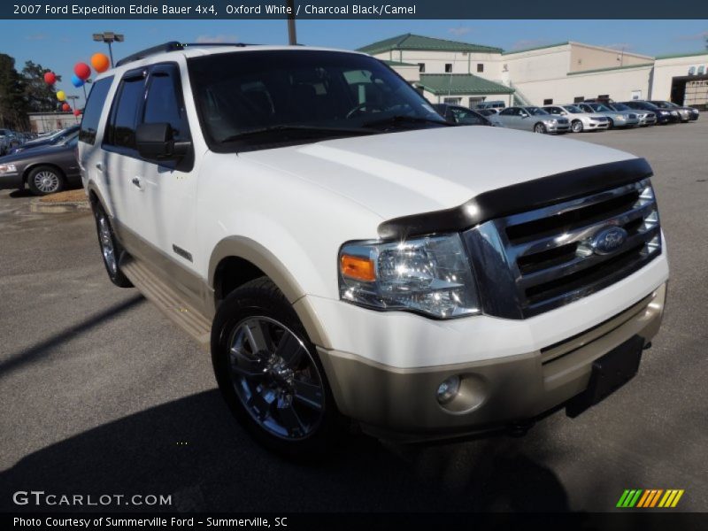 Oxford White / Charcoal Black/Camel 2007 Ford Expedition Eddie Bauer 4x4