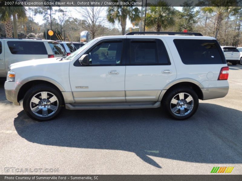 Oxford White / Charcoal Black/Camel 2007 Ford Expedition Eddie Bauer 4x4