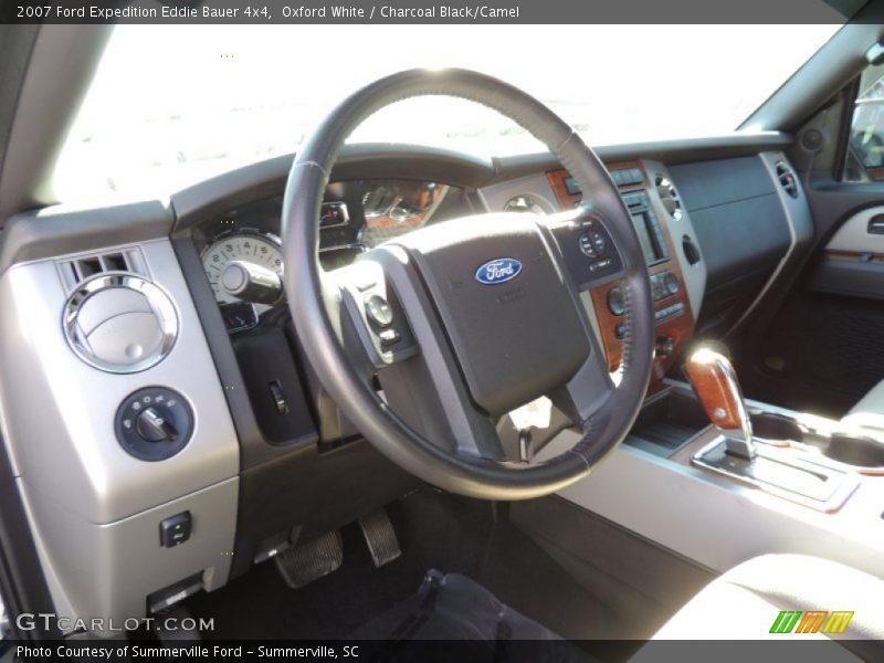 Oxford White / Charcoal Black/Camel 2007 Ford Expedition Eddie Bauer 4x4