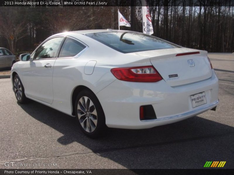 White Orchid Pearl / Ivory 2013 Honda Accord EX-L Coupe