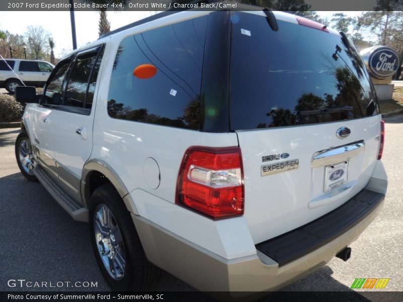Oxford White / Charcoal Black/Camel 2007 Ford Expedition Eddie Bauer 4x4