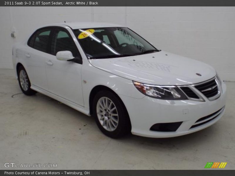 Arctic White / Black 2011 Saab 9-3 2.0T Sport Sedan