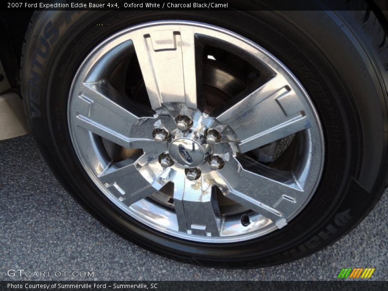 Oxford White / Charcoal Black/Camel 2007 Ford Expedition Eddie Bauer 4x4