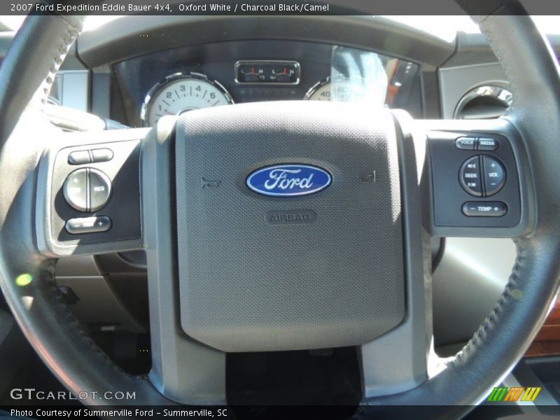 Oxford White / Charcoal Black/Camel 2007 Ford Expedition Eddie Bauer 4x4