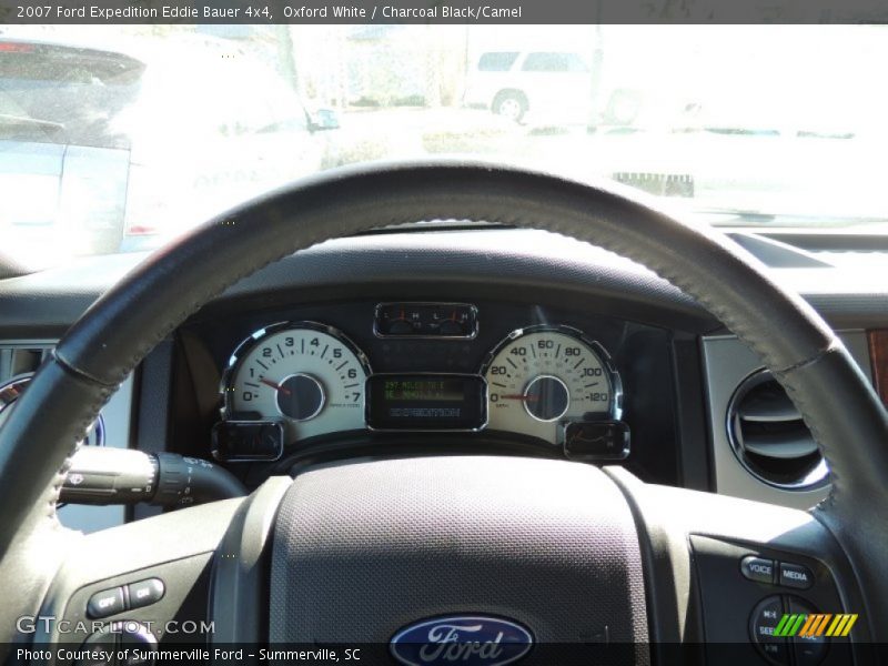 Oxford White / Charcoal Black/Camel 2007 Ford Expedition Eddie Bauer 4x4