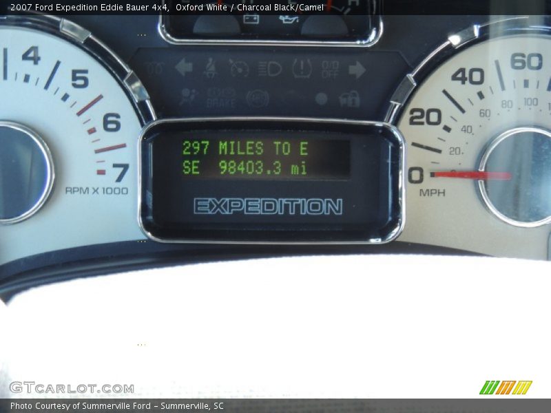 Oxford White / Charcoal Black/Camel 2007 Ford Expedition Eddie Bauer 4x4