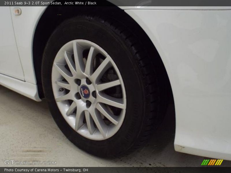 Arctic White / Black 2011 Saab 9-3 2.0T Sport Sedan
