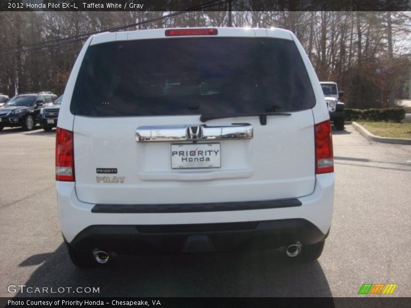 Taffeta White / Gray 2012 Honda Pilot EX-L