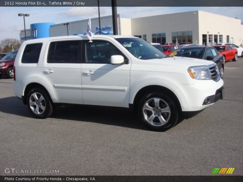 Taffeta White / Gray 2012 Honda Pilot EX-L