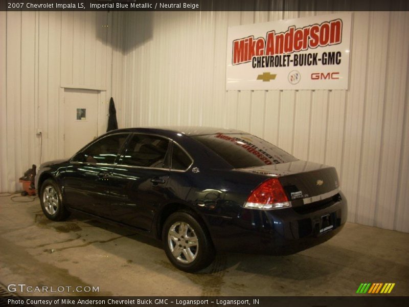 Imperial Blue Metallic / Neutral Beige 2007 Chevrolet Impala LS