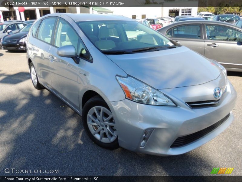 Classic Silver Metallic / Misty Gray 2012 Toyota Prius v Two Hybrid