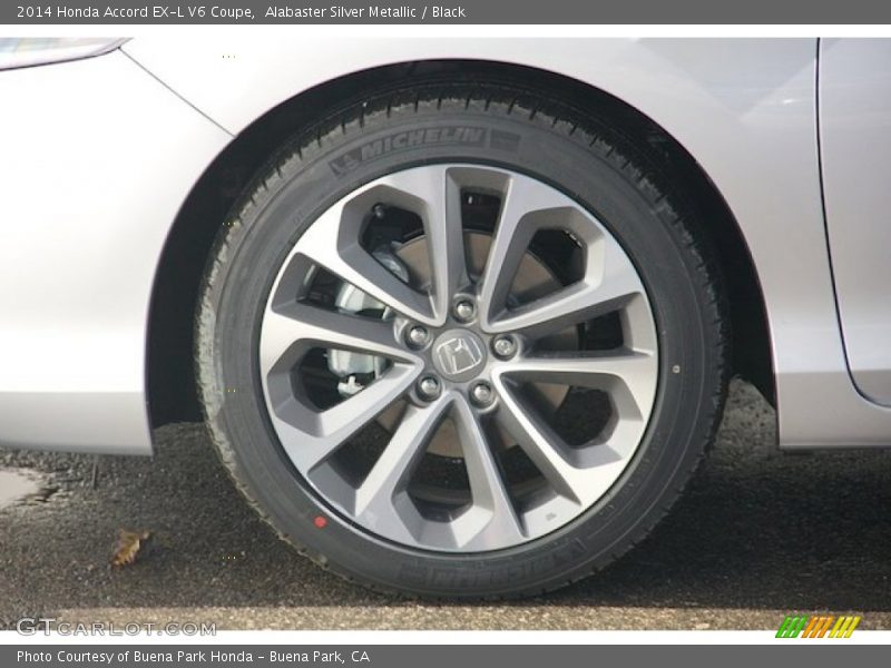 Alabaster Silver Metallic / Black 2014 Honda Accord EX-L V6 Coupe